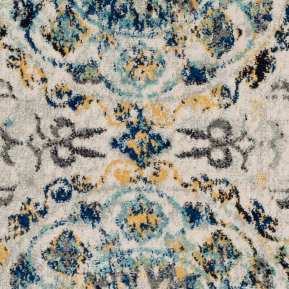 Evoke EVK252 Power Loomed Accent Rug - Ivory/Blue - 2'2"x5' - Safavieh.