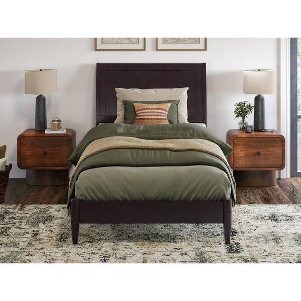 AFI Valencia Brown Solid Wood Frame Twin XL Low Profile Platform Bed ...