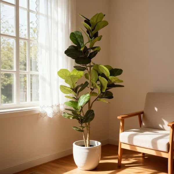 6 ft. Artificial Fiddle Leaf Fig Tree for Home Office Living Room