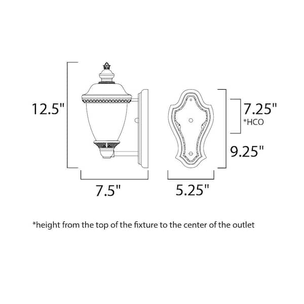 Carriage House Vivex 1-Light Oriental Bronze Outdoor Wall Lantern Sconce