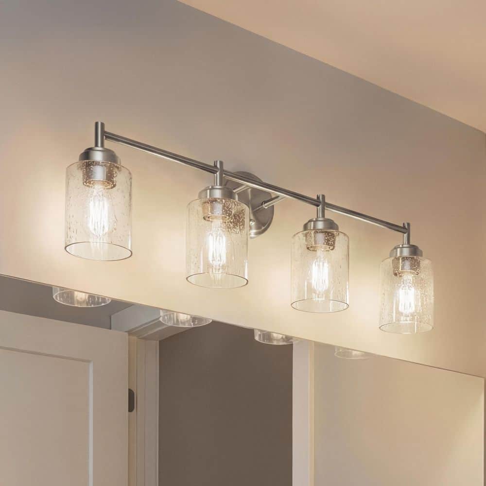KICHLER Winslow 30 in. 4-Light Brushed Nickel Contemporary