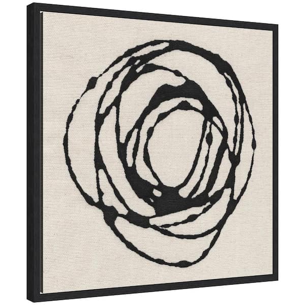 Sylvie "Flowing Circle Abstract in. by The Creative Bunch Studio Framed Art Print 22 in. x 22 in.