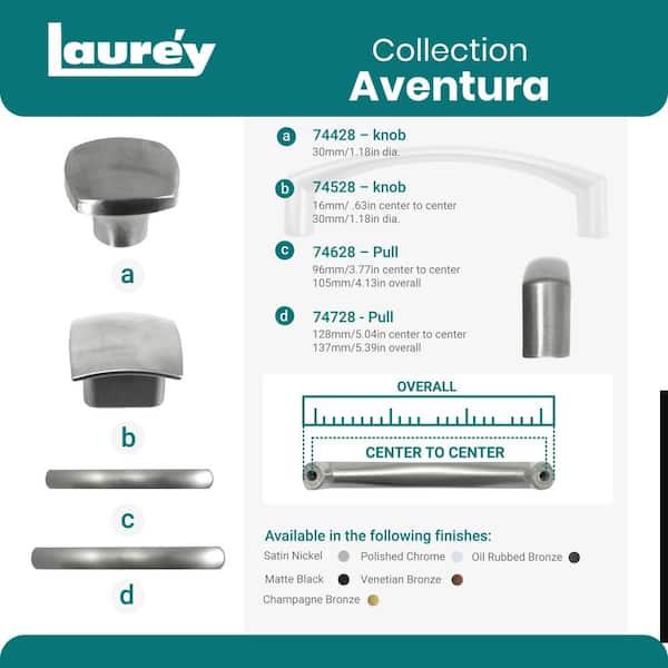 Aventura 3-3/4 in. Center-to-Center Brushed Satin Nickel Pull Aventura 3-3/4 in. Center-to-Center Brushed Satin Nickel Pull