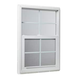 23.5 in. x 35.5 in. Single Hung Vinyl Insulated Window with Grids in White