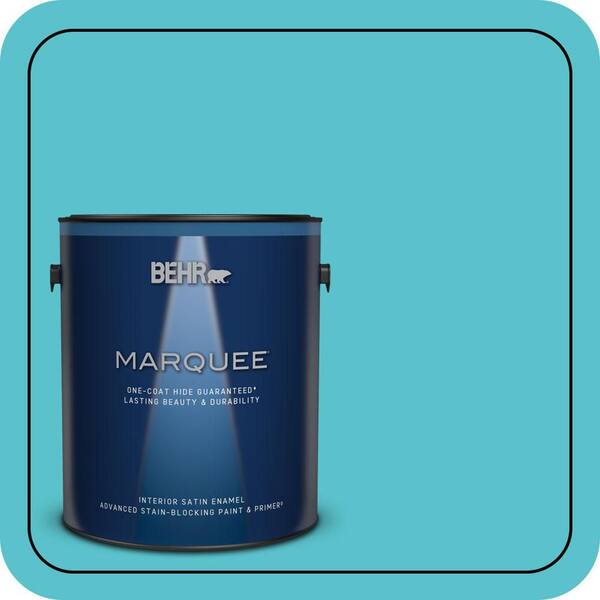 BEHR MARQUEE 1 gal. #510B-5 Jamaican Sea Satin Enamel Interior Paint & Primer