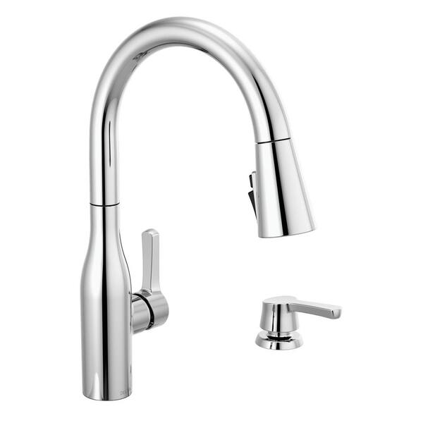 Delta Marca Single-Handle Pull-Down Sprayer Kitchen Faucet with Delta Marca Single-Handle Pull-Down Sprayer Kitchen Faucet with