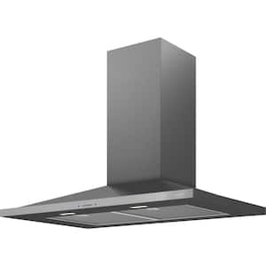 Anzio 30 in. 600 CFM Wall Mount Range Hood with LED Light in Black Stainless Steel