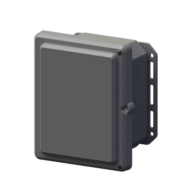 9.7 in. L x 8.2 in. W x 5.5 in. H Polycarbonate Gray Hinged Screw Top Cabinet Enclosure with Gray Bottom