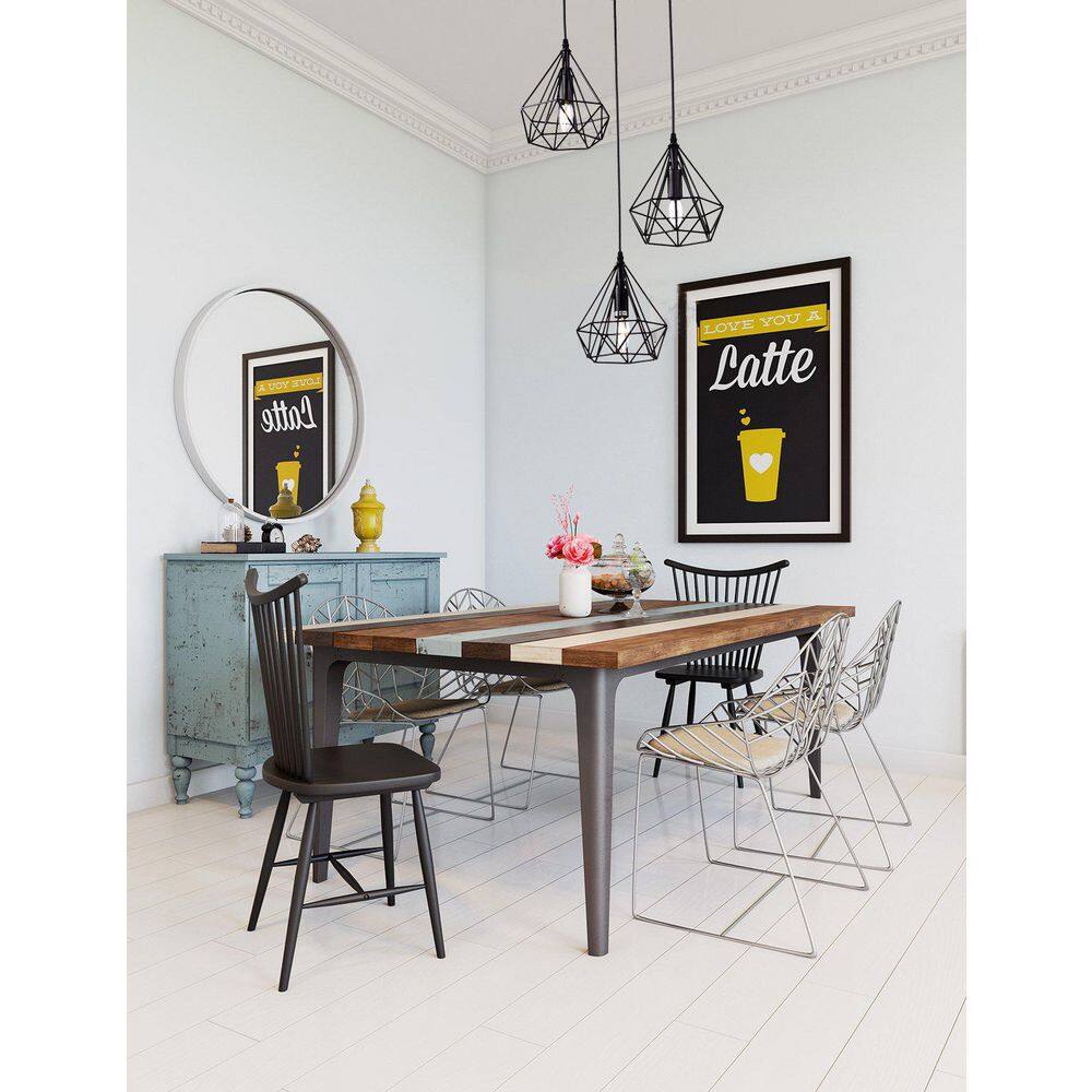 3-Light Cluster Kitchen Pendant Lighting, Metal Wire Diamond Shade price history on PriceWatchPro