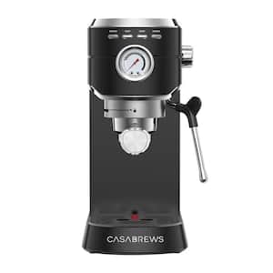 CM5418 20-Cup Black Stainless Steel Espresso Machine with 34 oz. Water Tank