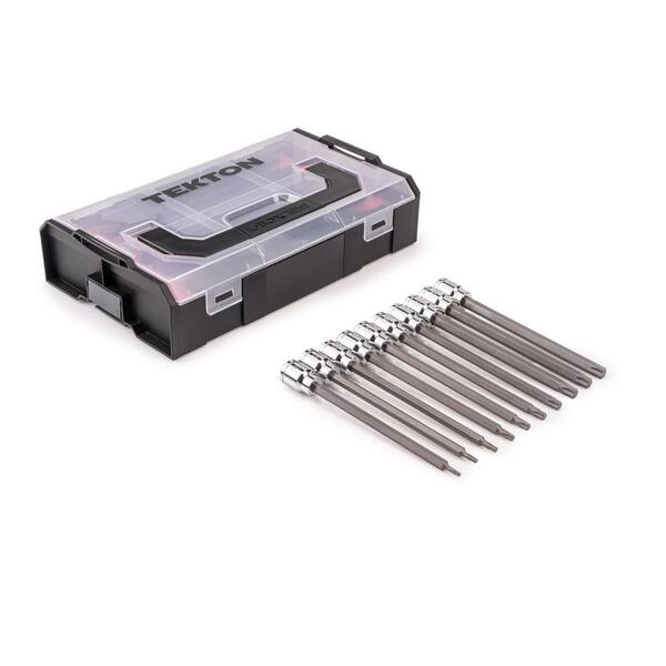 TEKTON 3/8 in. Drive Long Torx Bit Socket Set with Mini Stacking