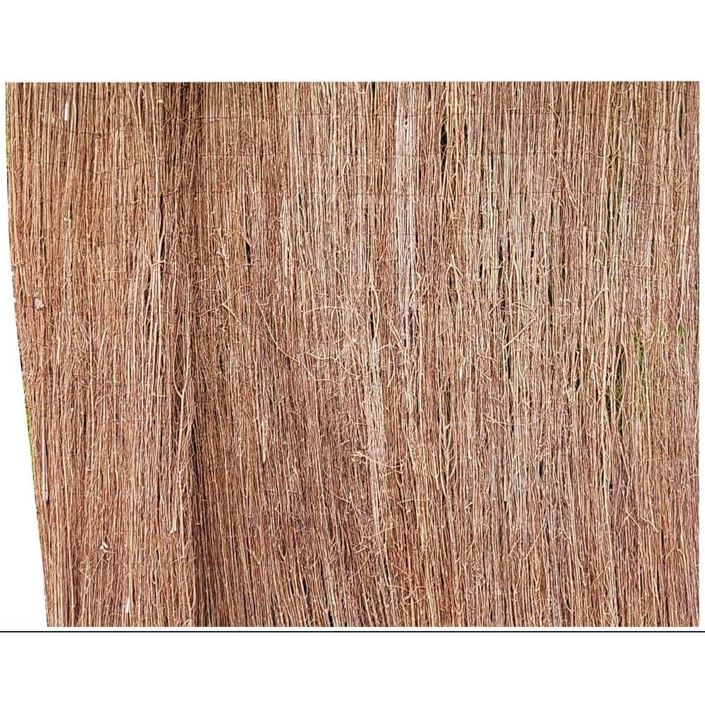 96 in. L x 72 in. H Brown Elm Wood Branch Privacy Rolled Fence price history on PriceWatchPro