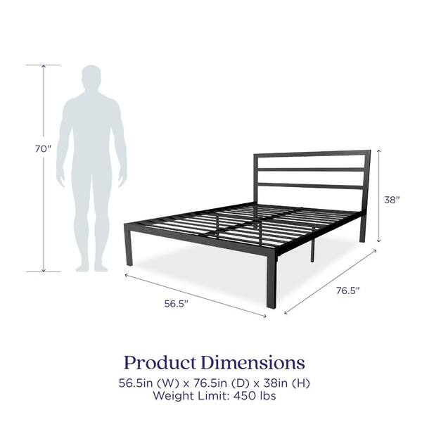 Signature Sleep Laurier Black Metal Full Size Platform Bed