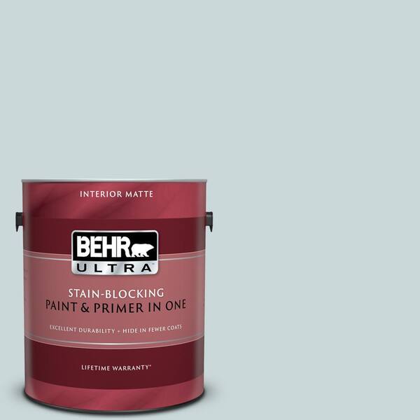 BEHR ULTRA 1 gal. #UL220-10 Offshore Mist Matte Interior Paint and Primer in One