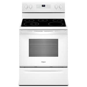 5.3 cu. ft. Electric Range with Steam Clean and 5 Elements in White