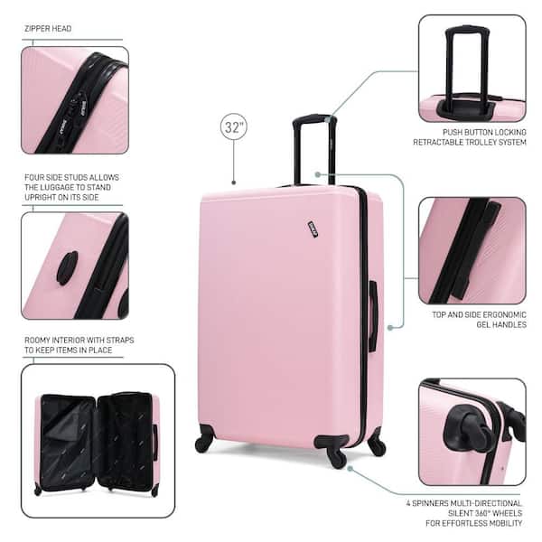 DUKAP Discovery Lightweight Hardside Spinner 32 in. Pink DKDIS00XL