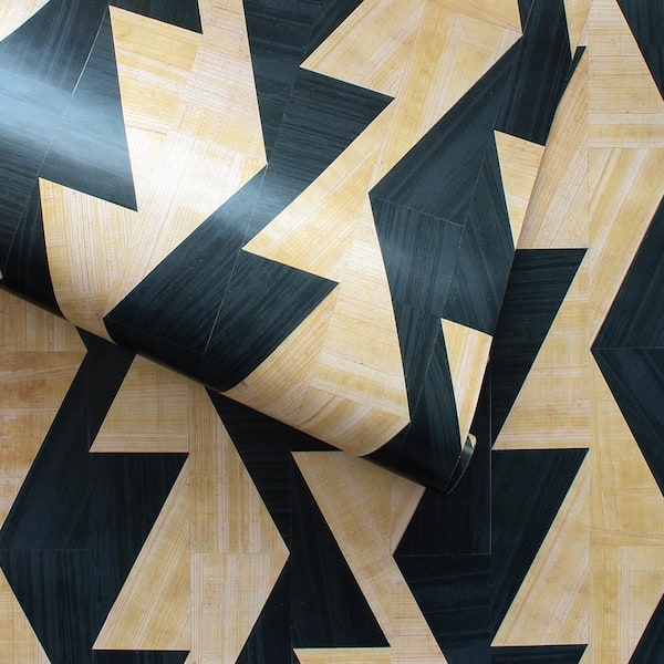 ティムページ Tempaper Tiger Stripe Aztec Geo Vinyl Peel and Stick Wallpaper