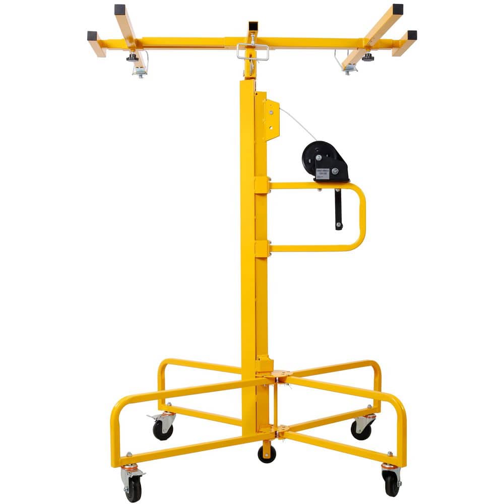 Yellow Steel 16' Lift Drywall Panel Hoist Jack Lifter Jack with Rolling Caster Wheel,150-lb. Capacity, 4ft. x 16ft. Max. price history on PriceWatchPro