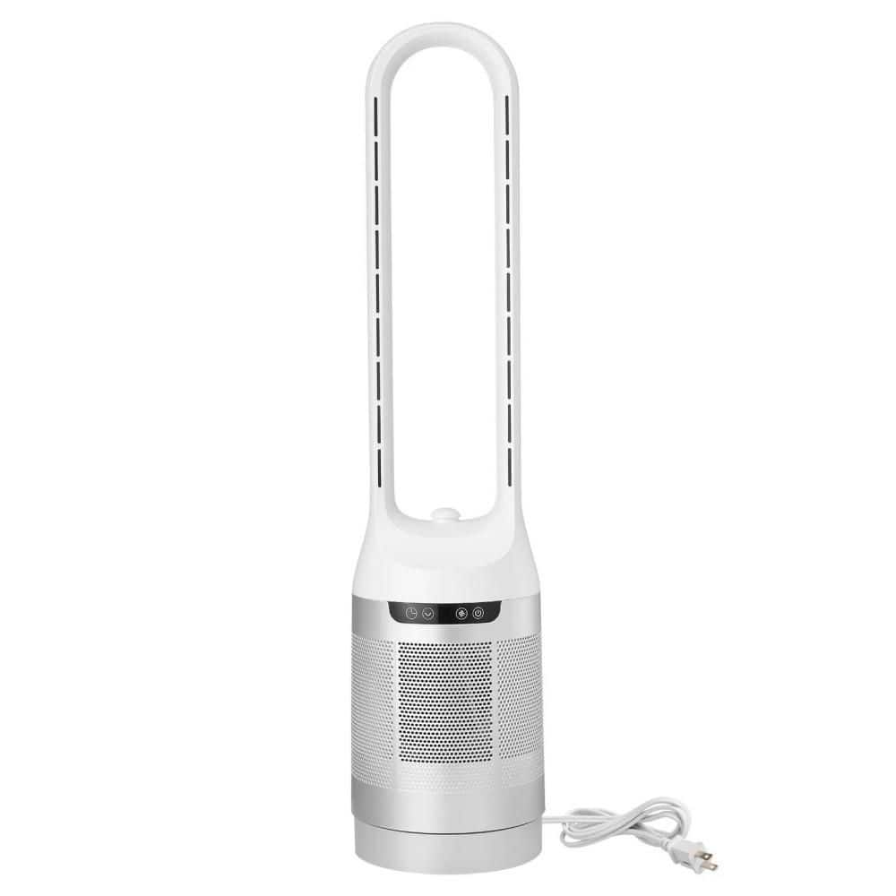 40 in. High Velocity Floor Air Circulator Bladeless Tower Fan in White with 65° Oscillating,12 Speeds,4 Modes & 8H Timer price history on PriceWatchPro