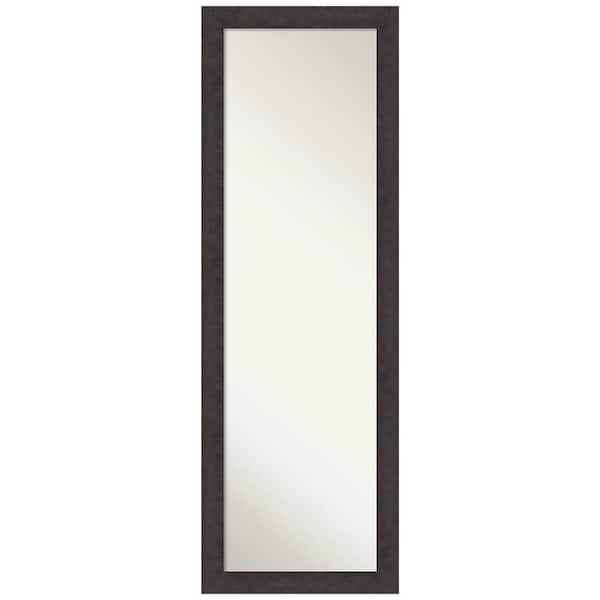 Amanti Art Large Rectangle Distressed Brown/Tan Modern Mirror (51.25 in. H x 17.25 in. W)