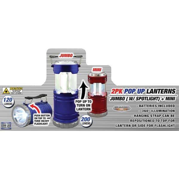 Blazing Ledz 12 LED Battery Operated Camping Lantern (2-Pack)