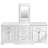 Design Element Milano 84 in. W x 22 in. D Bath Vanity in White with ...