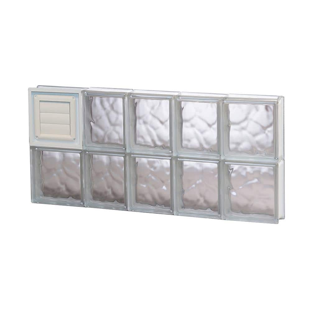 32.75 in. x 15.5 in. x 3.125 in. Frameless Wave Pattern Glass Block Window with Dryer Vent price history on PriceWatchPro