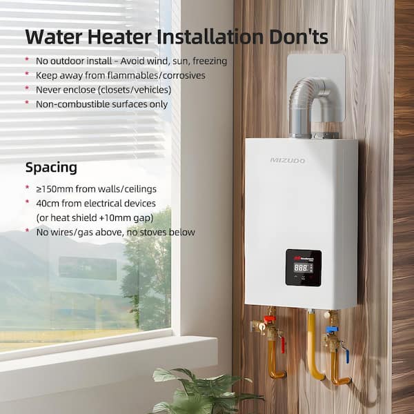 Gas Tankless Water Heater Without Electricity MIZUDO Comfortech