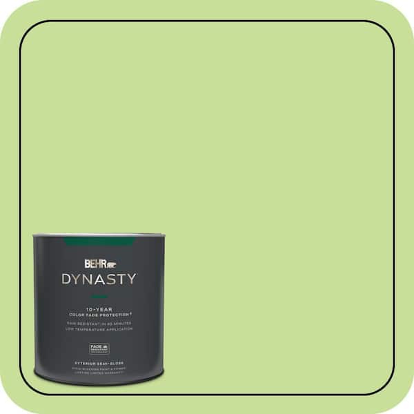 BEHR DYNASTY 1 qt. #420A-3 Key Lime Semi-Gloss Enamel Exterior Stain-Blocking Paint & Primer