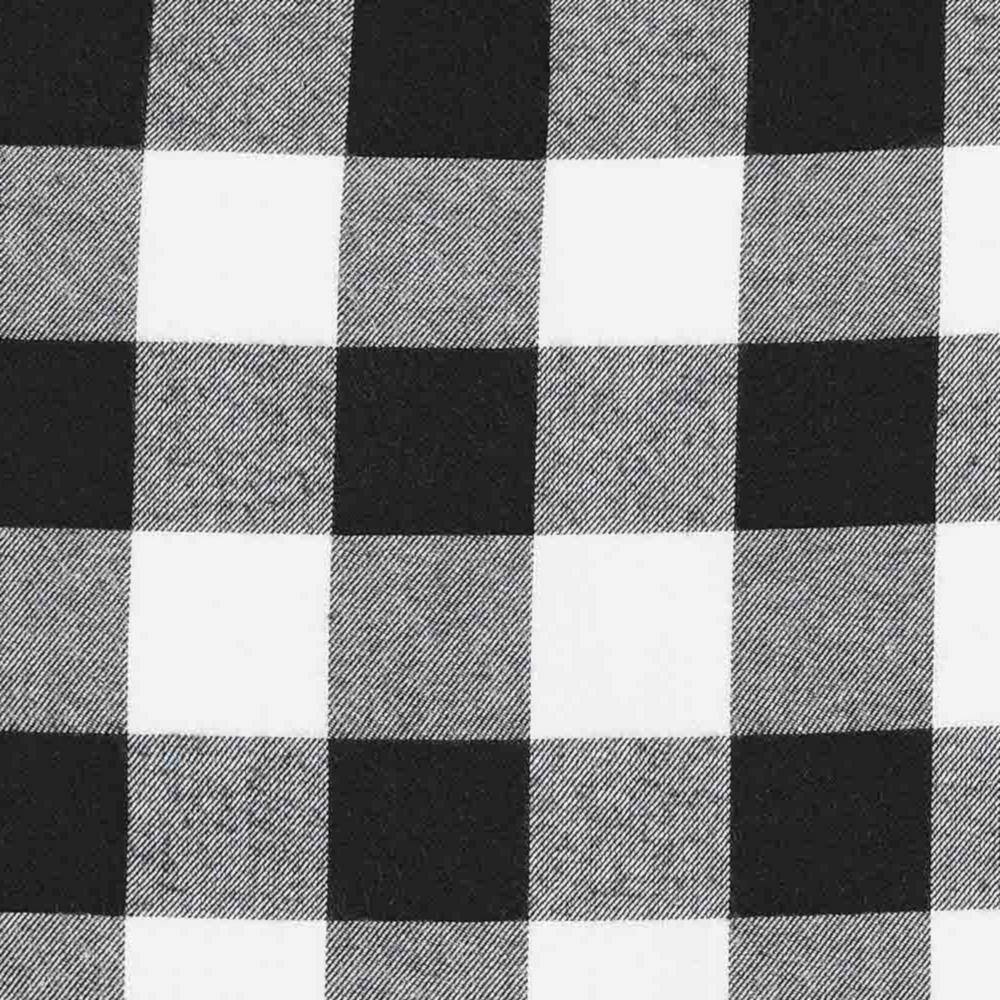 Rustic Cabin Plaid Sherpa & Faux Fur Throw Pillow Set - Black/White