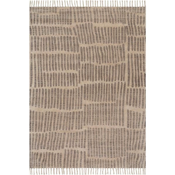 Carmeon Hamilton x Rugs Arlo Bohemian Striped Hand Woven 8 ft. x 10 ft. Natural Indoor Area Rug