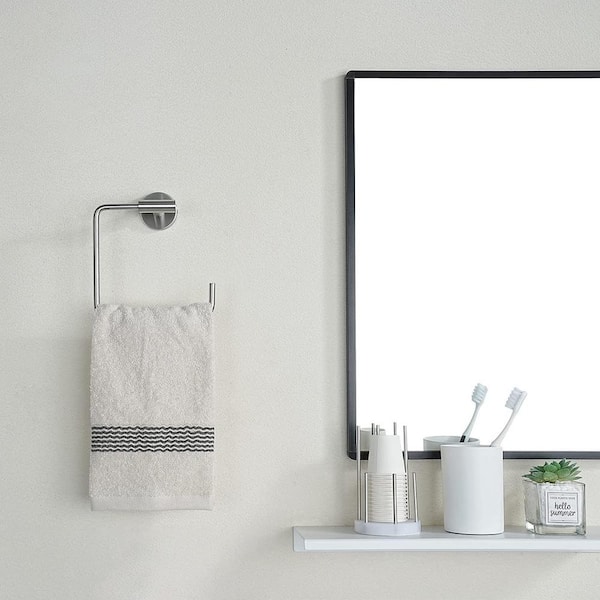 Bath Wall Mounted Towel Ring SUS304 Hand Towel Bar Stainless Steel Towel Holder in Brushed Nickel 2 Pack