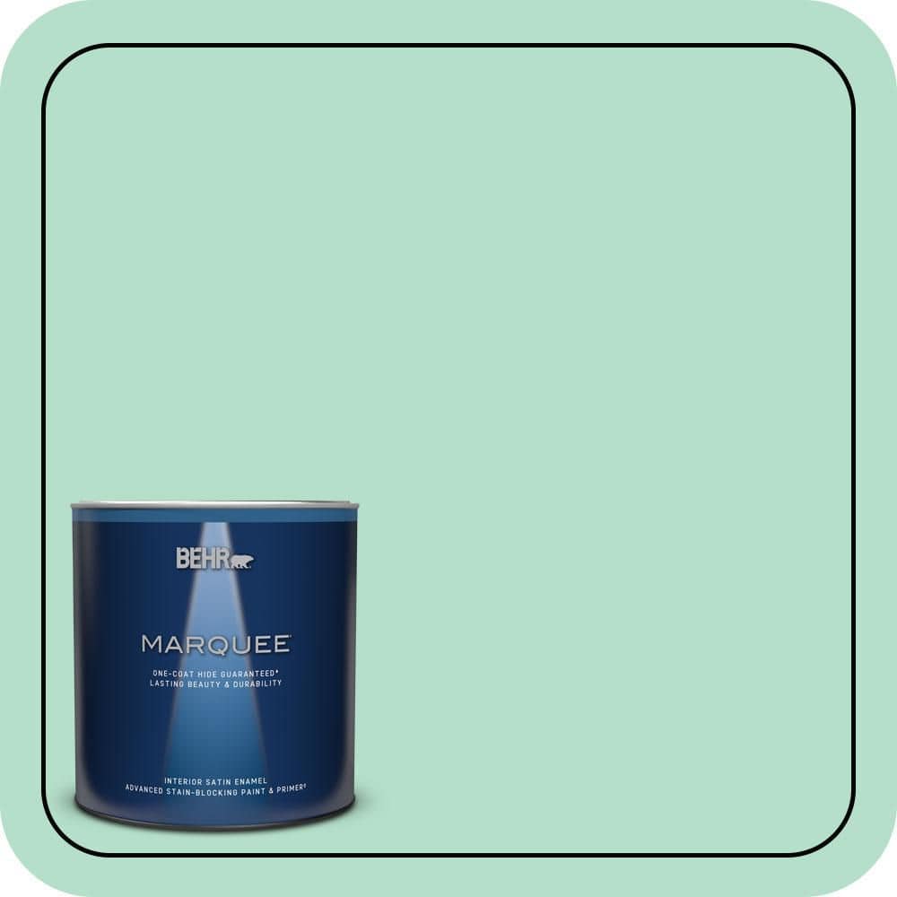 1 qt. #480C-3 Aqua Bay Satin Enamel Interior Paint & Primer price history on PriceWatchPro