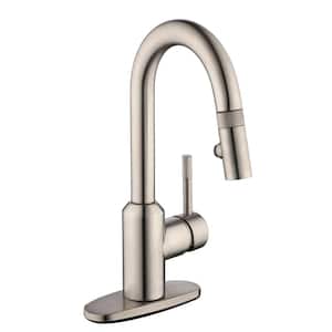 2600 Series Single-Handle Pull-Down Sprayer Laundry Faucet in Stainless Steel
