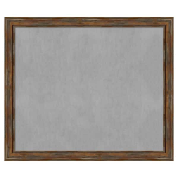 Amanti Art Alexandria Rustic Brown 54 in. x 46 in. Framed Magnetic Board