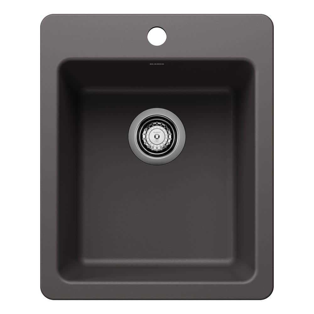 Liven SILGRANIT Granite Composite 16.75 in. Drop-In/Undermount Bar Sink in 