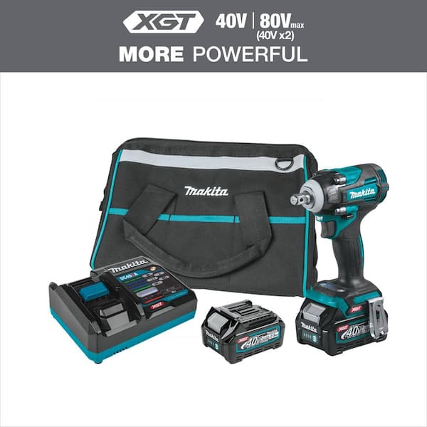 Makita 40V Max XGT Brushless Cordless 4-Speed 1/2 in. Impact Wrench Kit w/Friction Ring Anvil, 2.5Ah