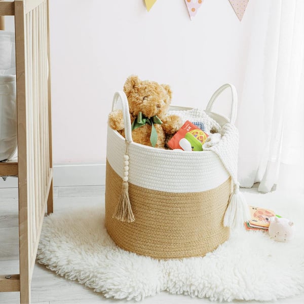 Tall Round Jute Baskets