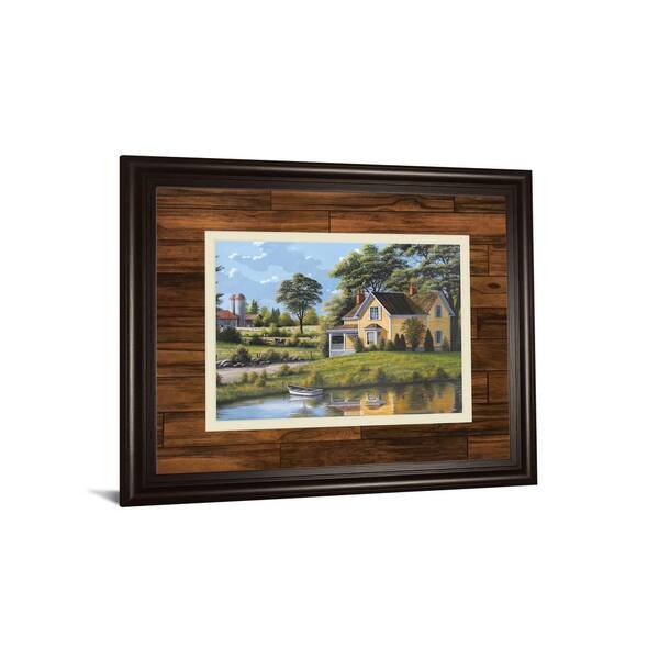 Classy Art Yellow House By Saunders Framed Print Nature Wall Art 34 in. x  40 in. DM5642 - The Home Depot