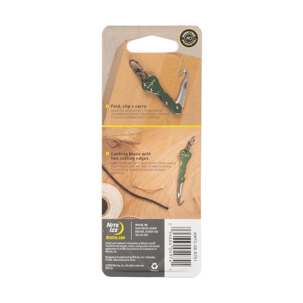 Nite Ize DoohicKey Rope Plus Twine Cutter in Olive KMTC-08
