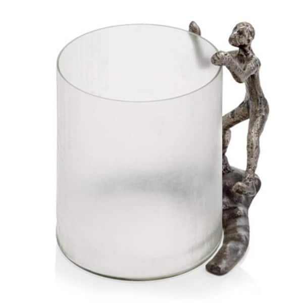 HomeRoots Metal Silver Tabletop Sculpture