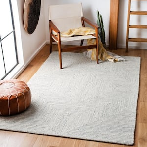 Micro-Loop Light Grey/Ivory 2 ft. x 3 ft. Striped Gradient Area Rug