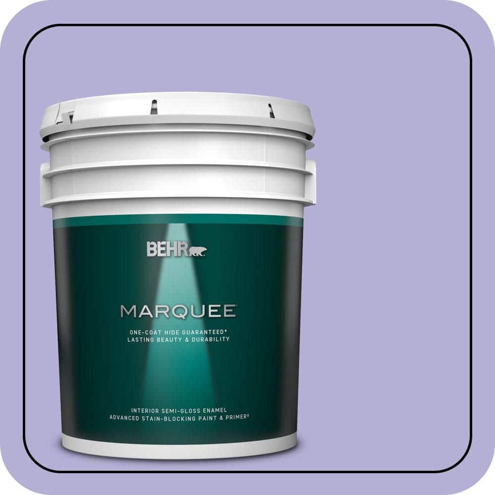5 gal. #630B-4 Freesia Purple Semi-Gloss Enamel Interior Paint & Primer price history on PriceWatchPro