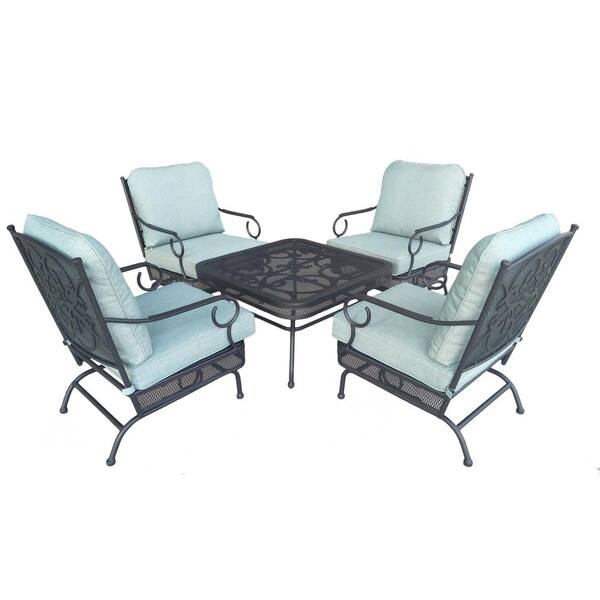Hampton Bay Amelia Springs 5 Piece Outdoor Patio Conversation Set With Spa Blue Cushions Fg Mdl5pcds The Home Depot - Hampton Bay Amelia Springs Outdoor Chaise Lounge With Spa Cushions Hampton Bay Amelia Springs 5 Piece Outdoor Patio Conversation Set With Spa Blue Cushions Fg Mdl5pcds The Home Depot - Hampton Bay Amelia Springs Outdoor Chaise Lounge With Spa Cushions