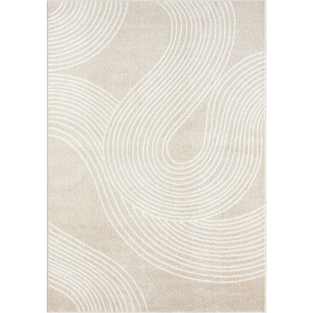 UPC 810112944228 product image for Nuevo Beige 8 ft. 11 in. x 12 ft. Swirls Polypropylene Area Rug | upcitemdb.com