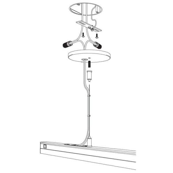 White LED Ceiling Mount Canopy Conversion Kit