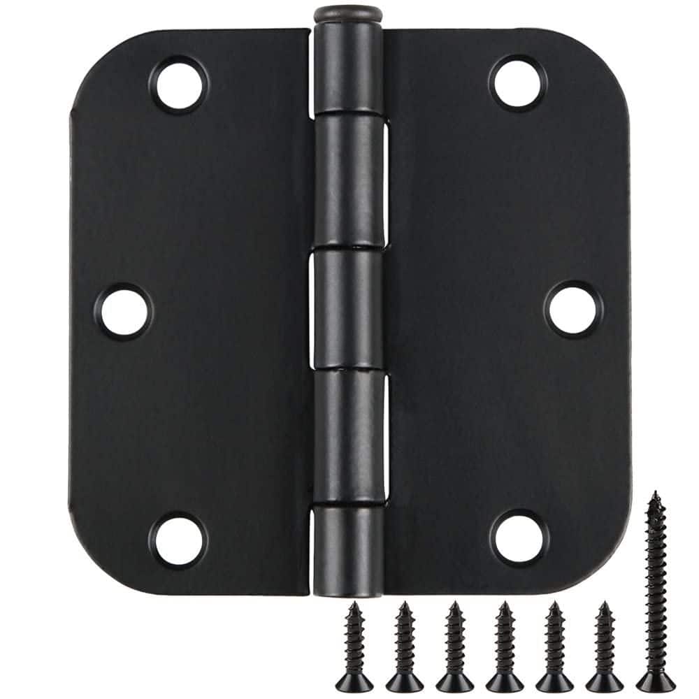 30-Pack 3.5 in. Rounded Matte Black Door Hinges, Flat Iron Bifold Residential Standard for Bedroom Indoor Doors price history on PriceWatchPro
