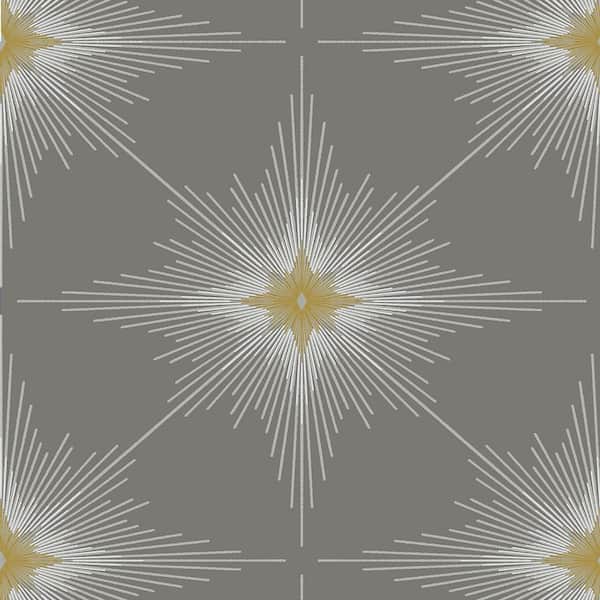 Seabrook Designs 57.5 sq. ft. Fog Grey North Star Unpasted Nonwoven Paper Wallpaper Roll