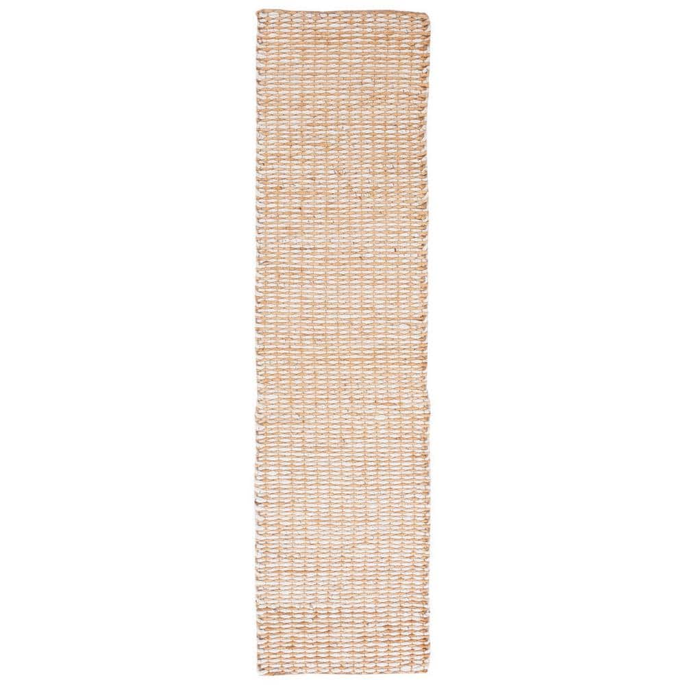 Natural Fiber Beige/Ivory 2 ft. x 9 ft. Woven Solid Runner Rug price history on PriceWatchPro