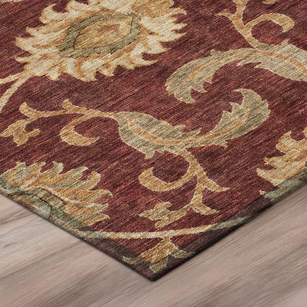 Chantille Machine Washable Indoor/Outdoor Abstract ACN3130 Garnet 9 ft. x 12 ft. Area Rug